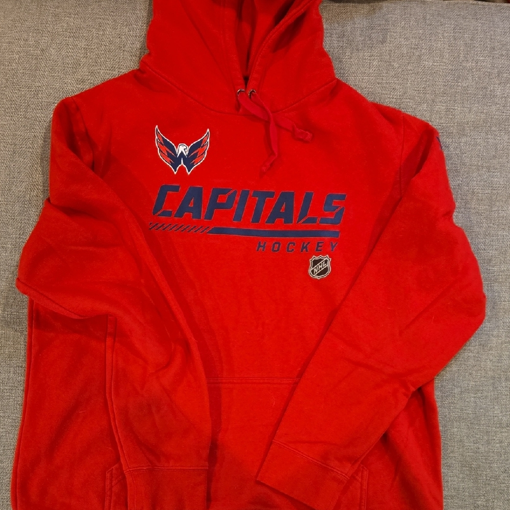 Washington Capitals Authentic Pro Red Hoodie with Team Logo